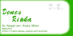 denes ripka business card